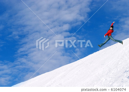 happy girl jumping 6104074