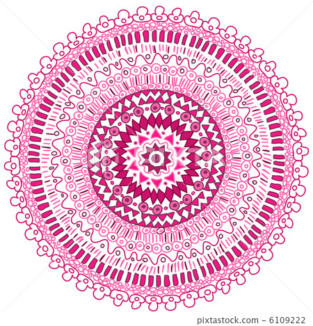 Hand made ornamental round lace 6109222