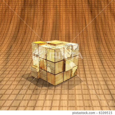 Rubik's Cube with beautiful grain of grain Rubik's Cube with beautiful grain of grain 6109515