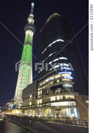 skytree tower, champagne skytree, night scene 6110890