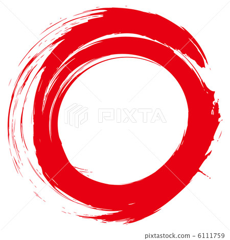 Red brush painting - Stock Illustration [6111759] - PIXTA