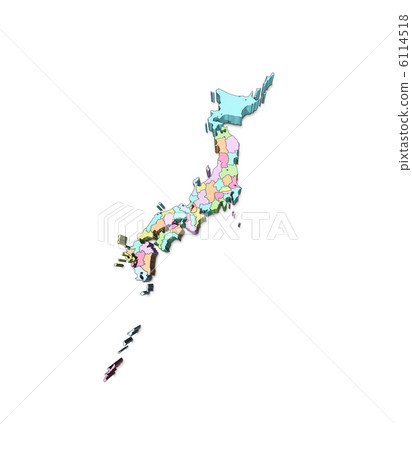 日本的彩色編碼地圖 6114518