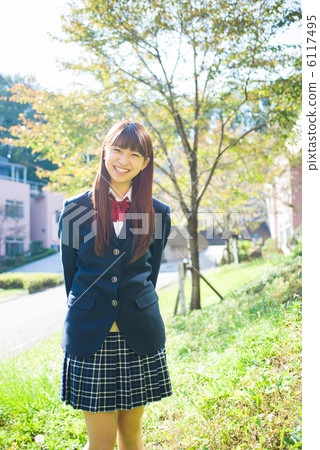 學校女孩高中肖像 學校女孩高中肖像 6117495
