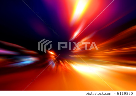 speed motion on night street 6119850