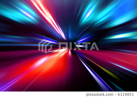 speed motion on night road speed motion on night road 6119851