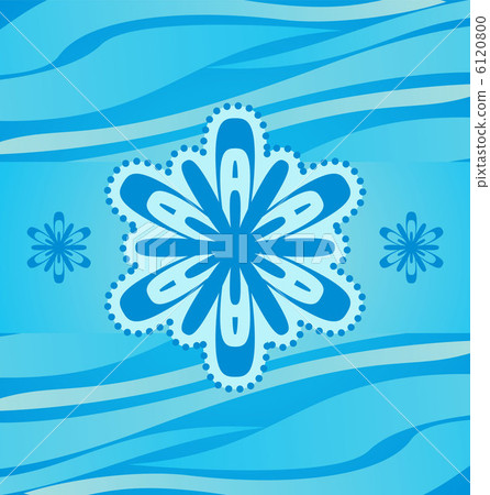 vector snowflake on blue background winter christmas illustratio 6120800