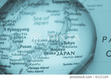 商業形象（世界地圖復古風格 - 日本） 6121185