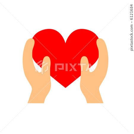 A hand wrapping a red heart 6121684