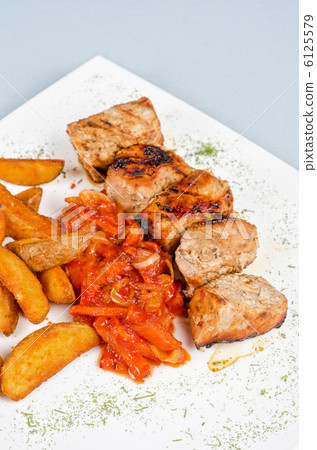 Grilled kebab pork meat 6125579