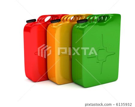 Refuel jerrican over white background 6135932