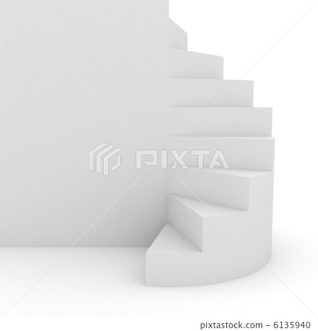 White stair over background White stair over background 6135940