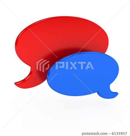 Chat symbol over white background 6135957