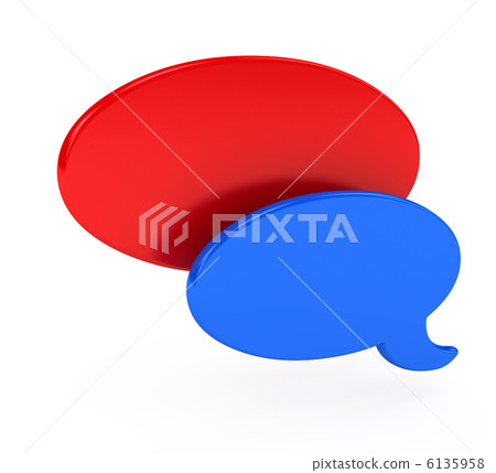 Chat symbol over white background 6135958