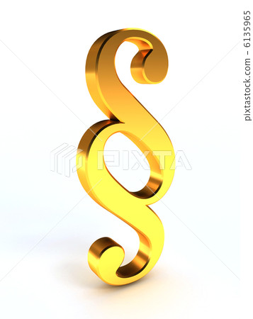 The paragraph sign over white background 6135965