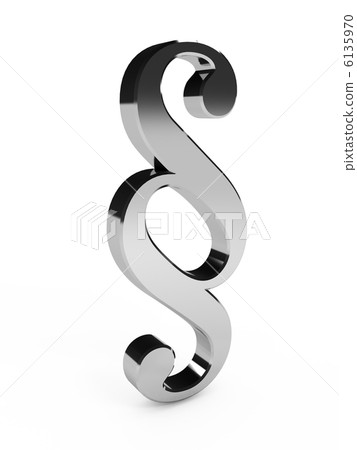The paragraph sign over white background 6135970