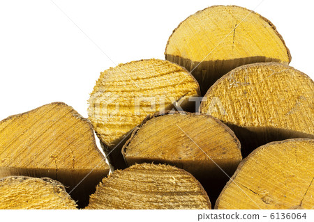 Pile of firewood from the bottom 6136064