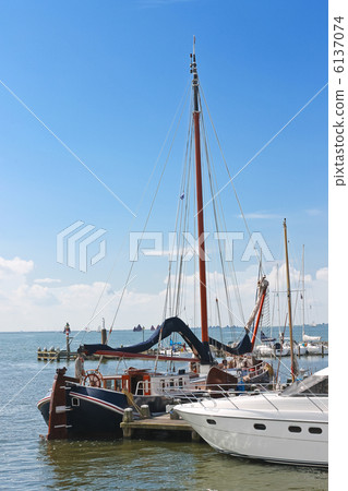 Yachts in the port of Volendam. Netherlands Yachts in the port of Volendam. Netherlands 6137074