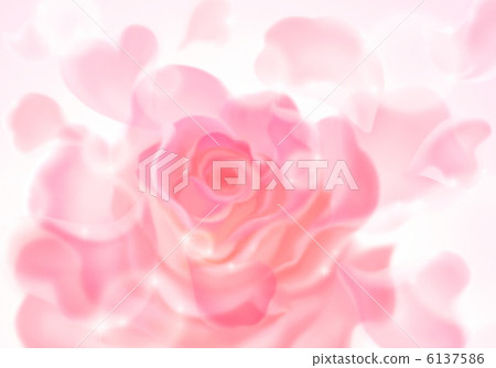 Light transparent rose petals Fluttered in red 6137586