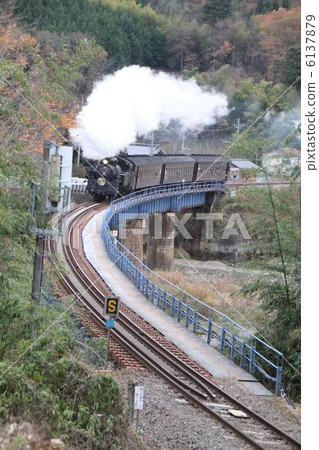  SL blowing out the iron bridge SL Oku Kuji Clean current line 6137879