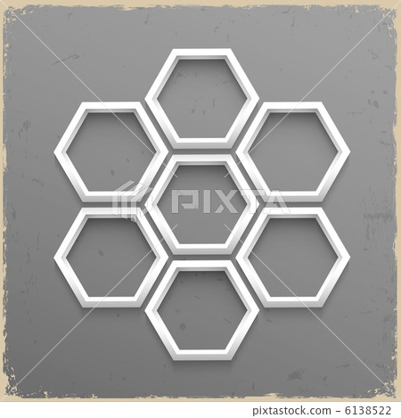 3d geometrical banners on grunge background 6138522