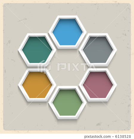 3d geometric colored banners 6138528