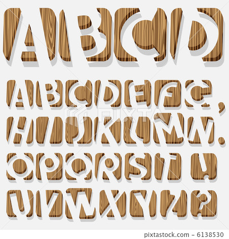 Wooden 3D alphabet 6138530