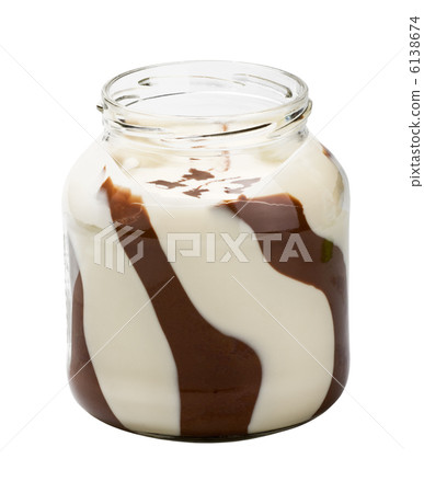 glass jar with chocolate spread glass jar with chocolate spread 6138674