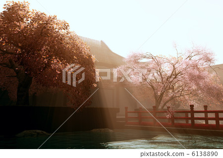 Japanese Garden 3D render 6138890
