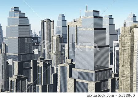 Futuristic Metropolis 3D render 6138960