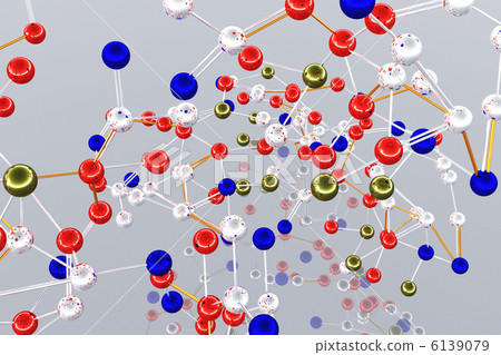 Complex Molecule Structure 3D render 6139079