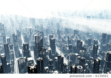 Futuristic Metropolis 3D render 6139081