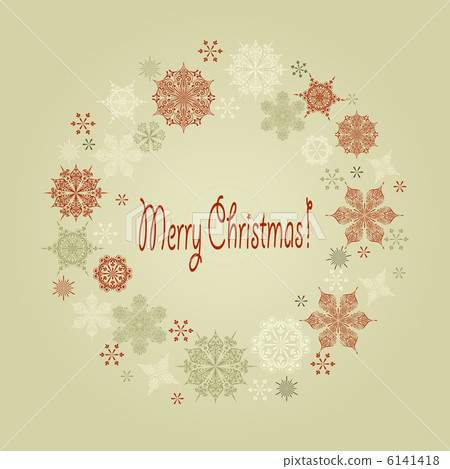 Vector Christmas Greeting Card - Stock Illustration [6141418] - PIXTA