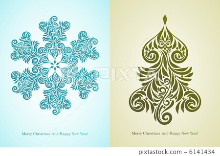 Vector Christmas Greeting Cards 6141434