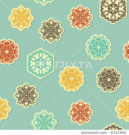 Vector Seamless pattern with  Highly Detailed Paper Cut Snowflak 6141468