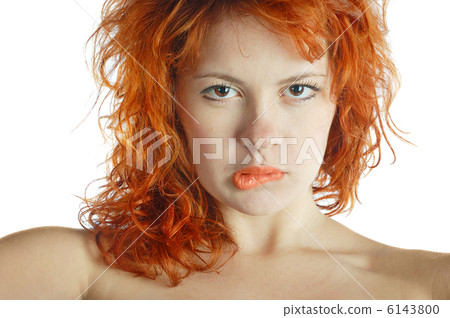 face of red-haired pretty girl 6143800