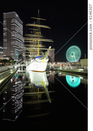 Nippon Maru Minato Mirai Yokohama night view Nippon Maru Minato Mirai Yokohama night view 6146307