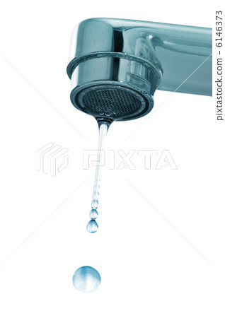 drops and faucet isolated on white background 6146373