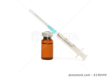 ampoule and syringe isolated on white background ampoule and syringe isolated on white background 6146449