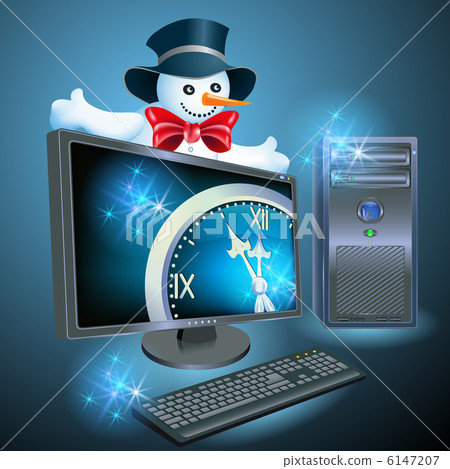 Christmas advertising computer equipment 6147207