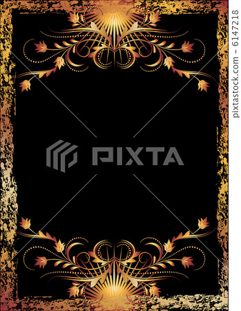 Black background with  luxurious ornament 6147218