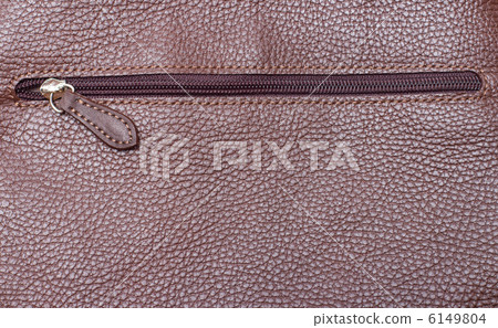 zipper on brown leather 6149804