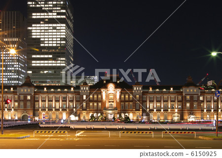東京站夜景 東京站夜景 6150925