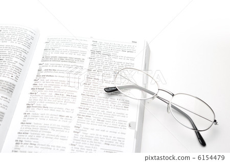 Glasses silver metal dictionary 6154479