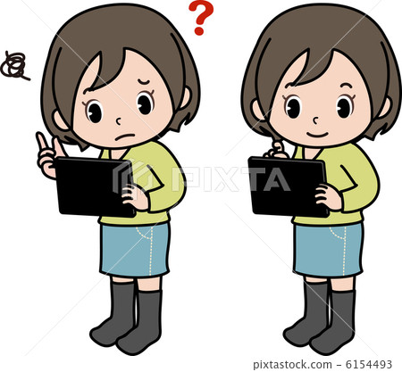A woman using a tablet 6154493