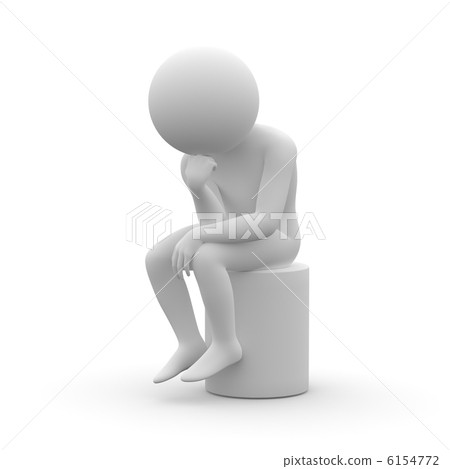 contemplation, 3d, three dimensional 6154772
