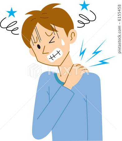 Stock Illustration: stiff neck, still shoulders, stiff shoulders