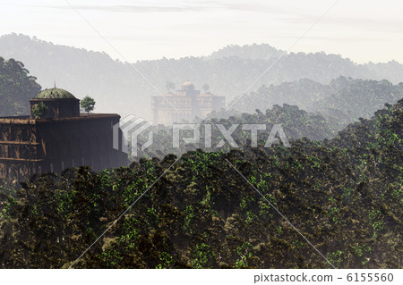The Lost City Deep in the Jungle Fantasy Scene The Lost City Deep in the Jungle Fantasy Scene 6155560