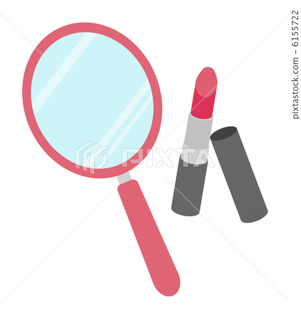 Hand mirror and lipstick 6155722