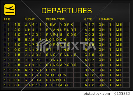 International Airport Timetable Departures International Airport Timetable Departures 6155883