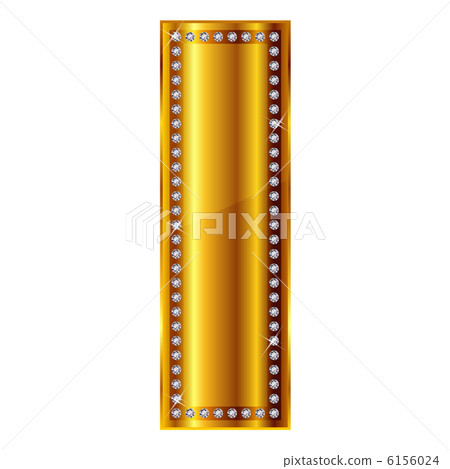 I Alphabet gold diamond 6156024
